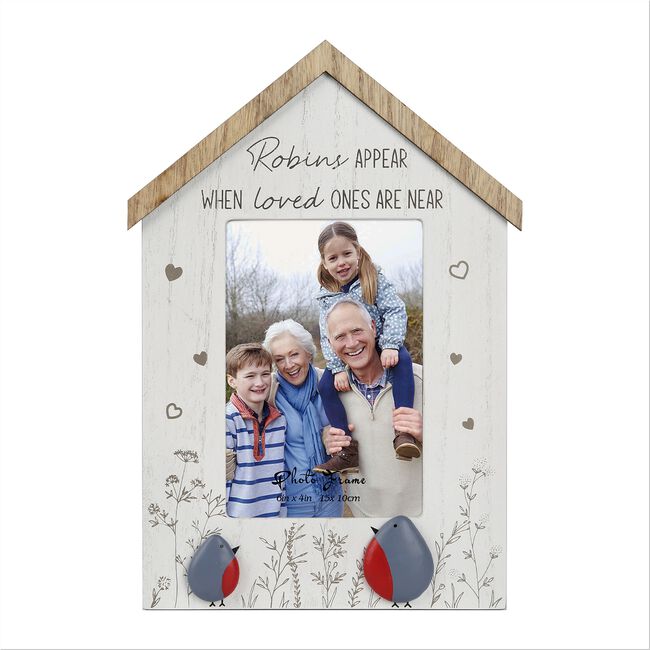 Robins Wooden 4" x 6" Photo Frame
